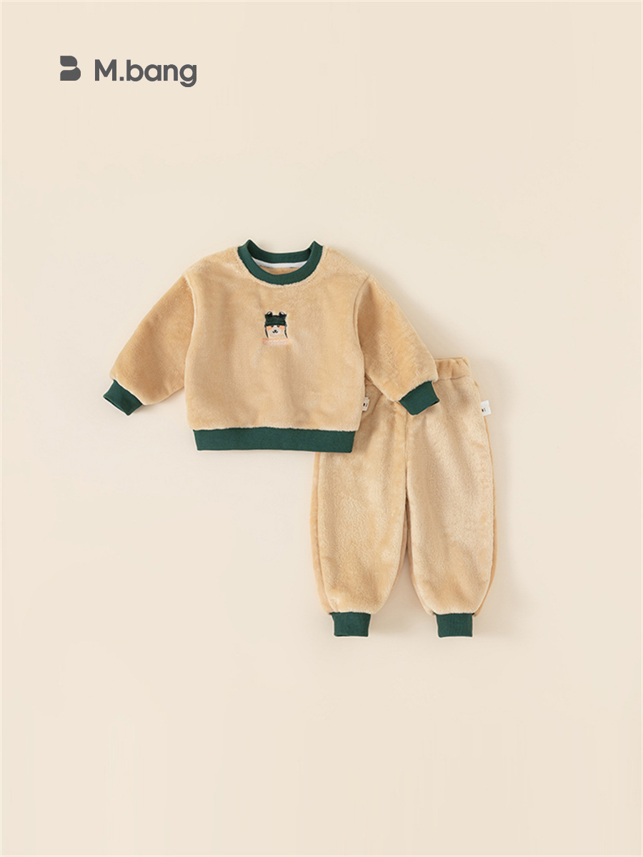 Babycity Otoño e Invierno nuevos pijamas para niños traje para niños Niños y Niñas Ropa Para el hogar conjunto de dos piezas QT83166