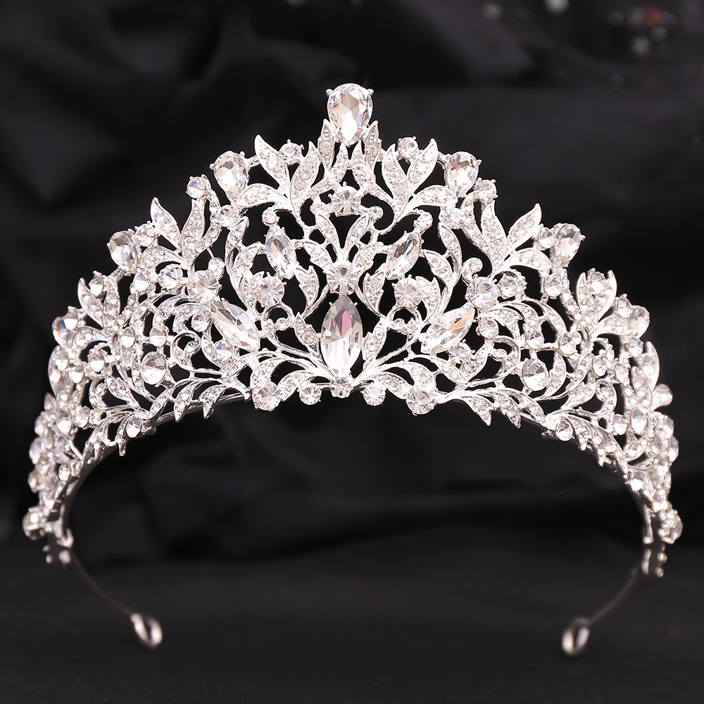 Élégant Brillant Couronne Alliage Cristal Strass Couronne display picture 1