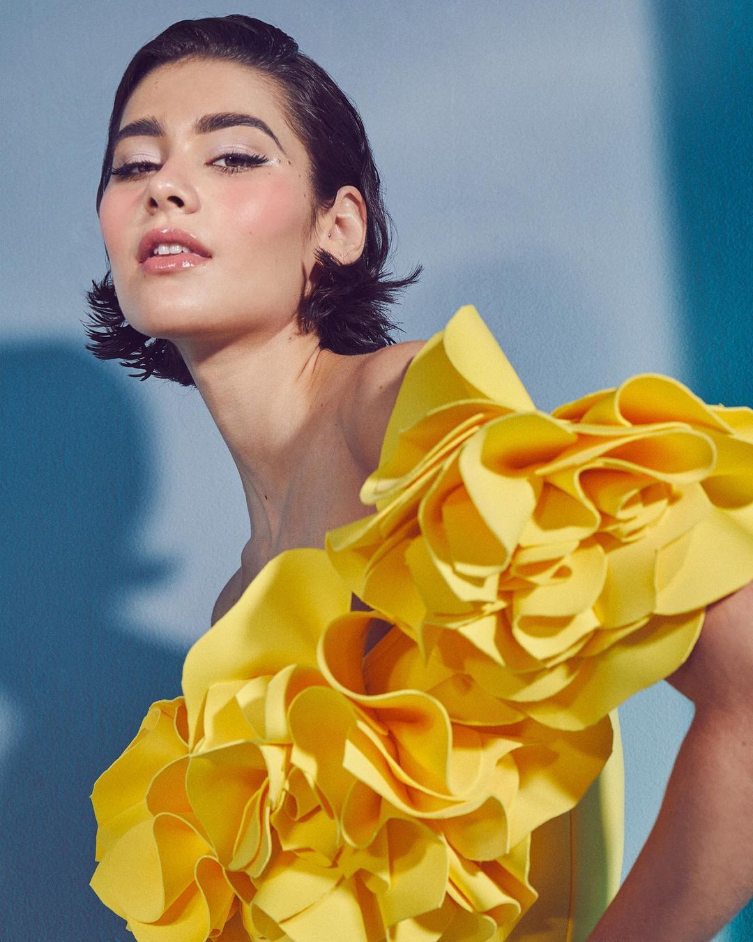 GraceChic 3D Floral Strapless High-End Solid Color One-Piece Swimsuit Set For Women 2024 European And American New Swimwear_voghion.com