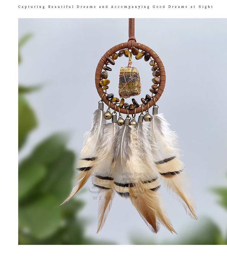 New Simple Retro Style Natural Raw Stone Car Pendant Car Interior Decoration Supplies Car Creative Pendant