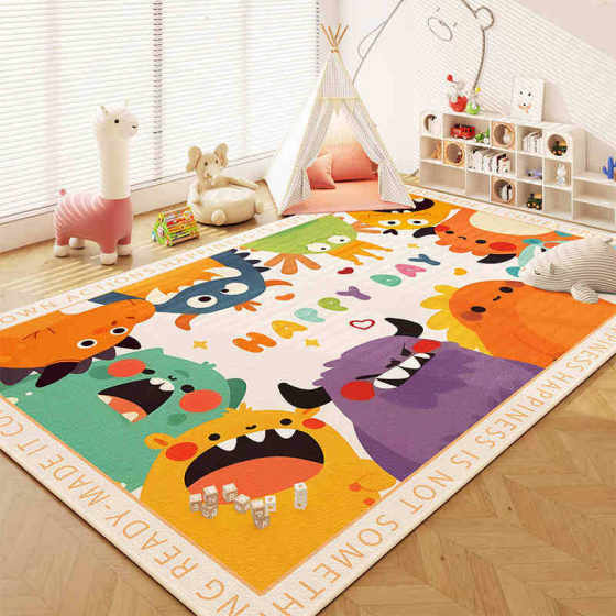 Children's Bedroom Carpet Game Reading Area Crawling Mat Living Room Balcony Wash-Free Erasable Floor Mat City Traffic Carpet