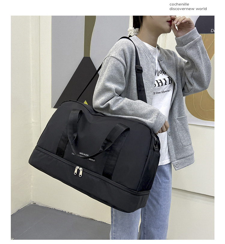 Nouveau sac de voyage décontracté et minimaliste pour femme, sac à main léger, sac de voyage sur courte distance, sac de sport et de fitness de grande capacité_voghion.com