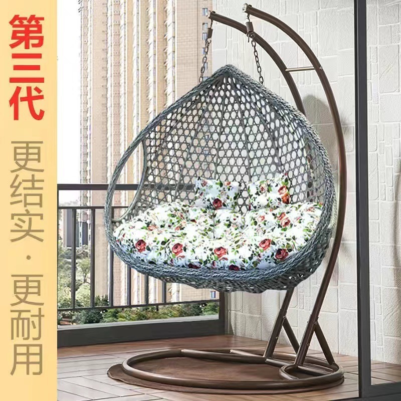 ハンギングバスケット籐椅子ハンギングチェアスイング屋外ホームガーデンロッキングチェア屋内寝室怠惰な椅子バルコニーハンモッククレードル|undefined