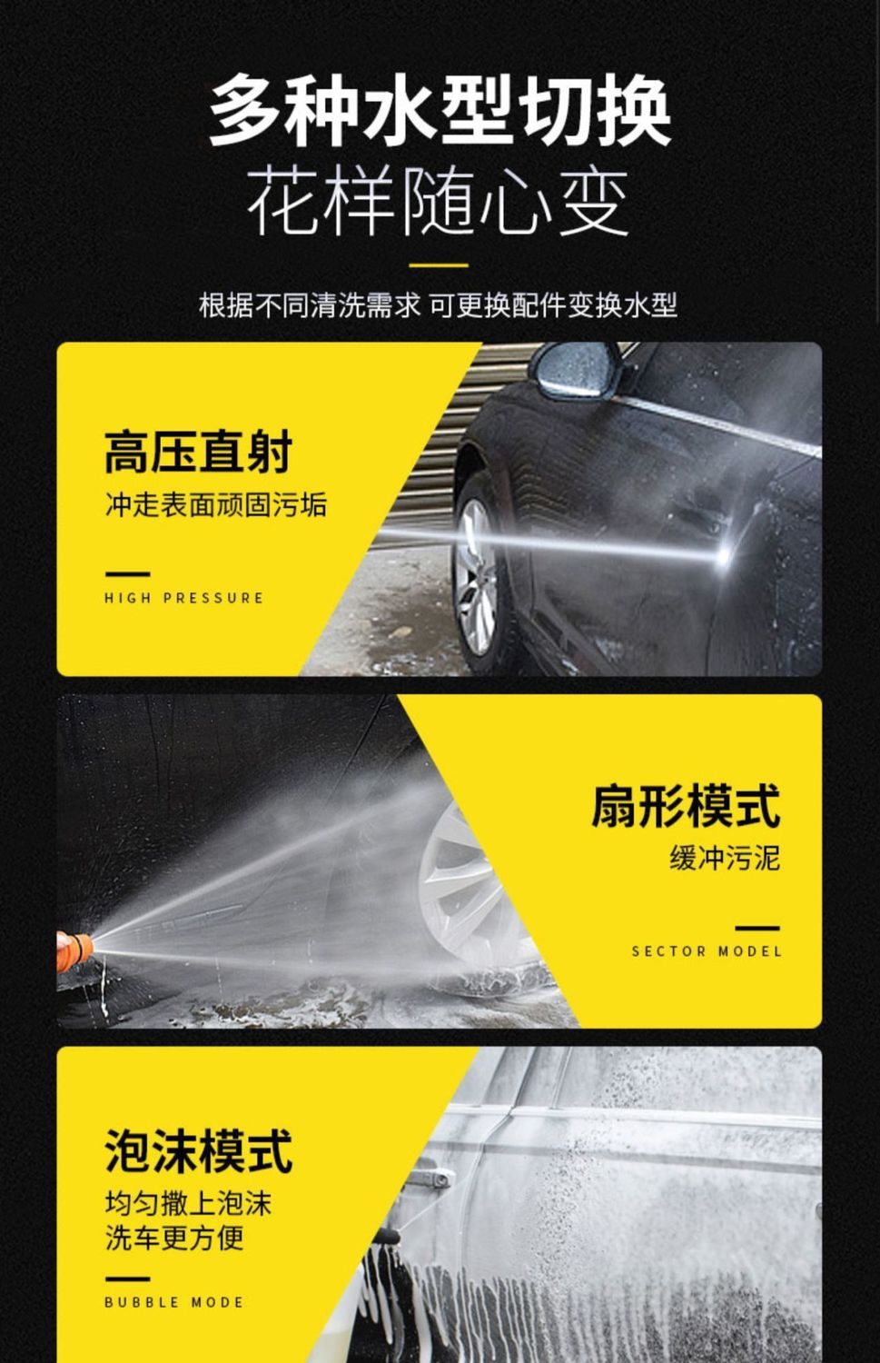 [Guide Car] Car Washing Machine, Magic Car High-Pressure Water Gun, Household 220V High-Power, High-Flow Portable Water Pump