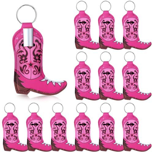 Amazon's New Rose Red Cowboy Boots Lipstick Storage Bag Keychain Pendant Fashion