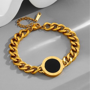 New Roman numerals diamond bracelet tide brand rose plated gold titanium steel women's bracelet fashion bracelet jewelry wholesale