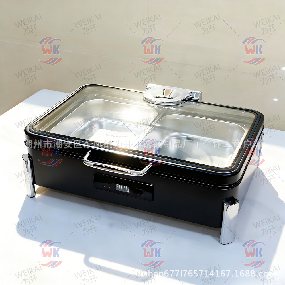 Horno de comedor inteligente de aislamiento térmico de inducción automática de acero inoxidable 304 de alta gama horno de solapa de desayuno horno de calentamiento eléctrico comercial horno de Buffy