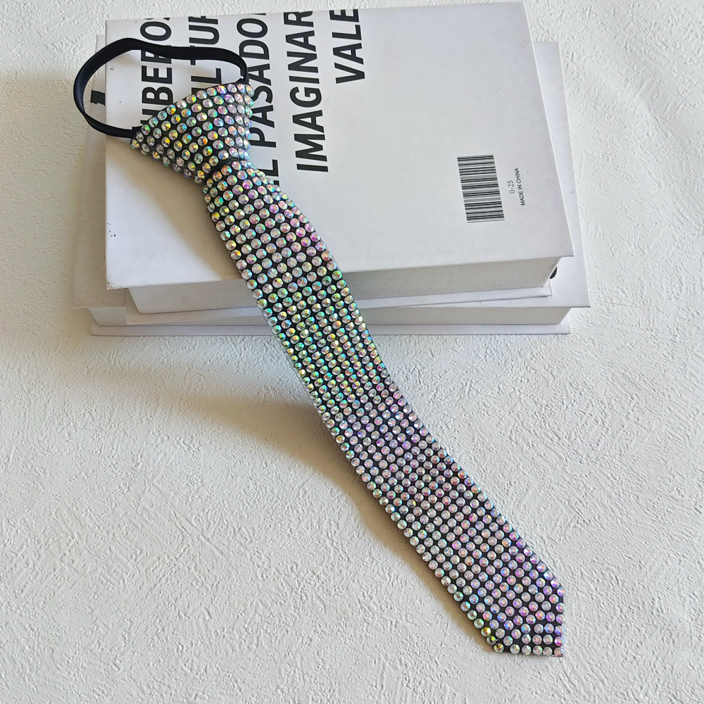 クロスボーダーの軽い豪華な黒いドリルのネクタイは怠け者のネクタイを調節できます。