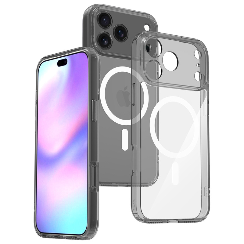 适用于苹果17promax磁吸手机壳精孔透明iphone16无线充保护15硬壳|undefined