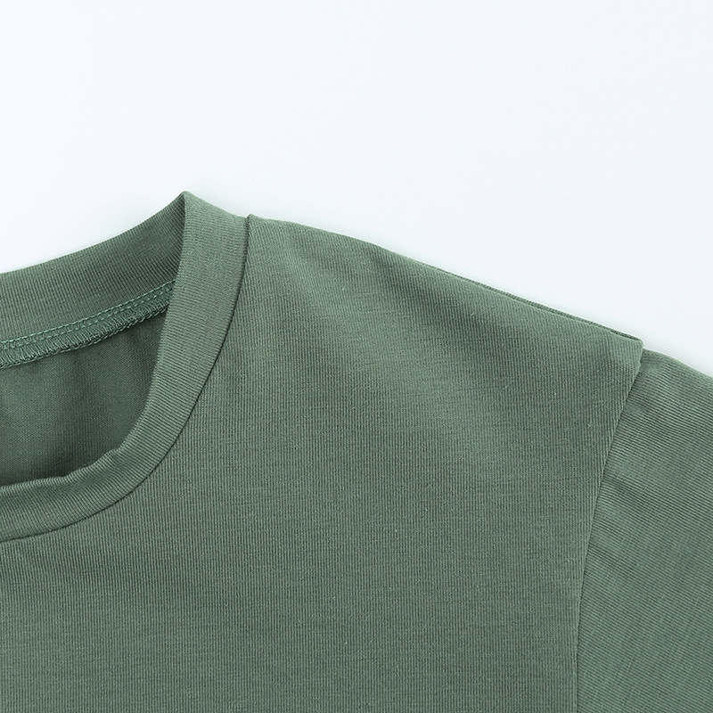 Basic Solid Color Cotton Girls Clothing Sets display picture 4