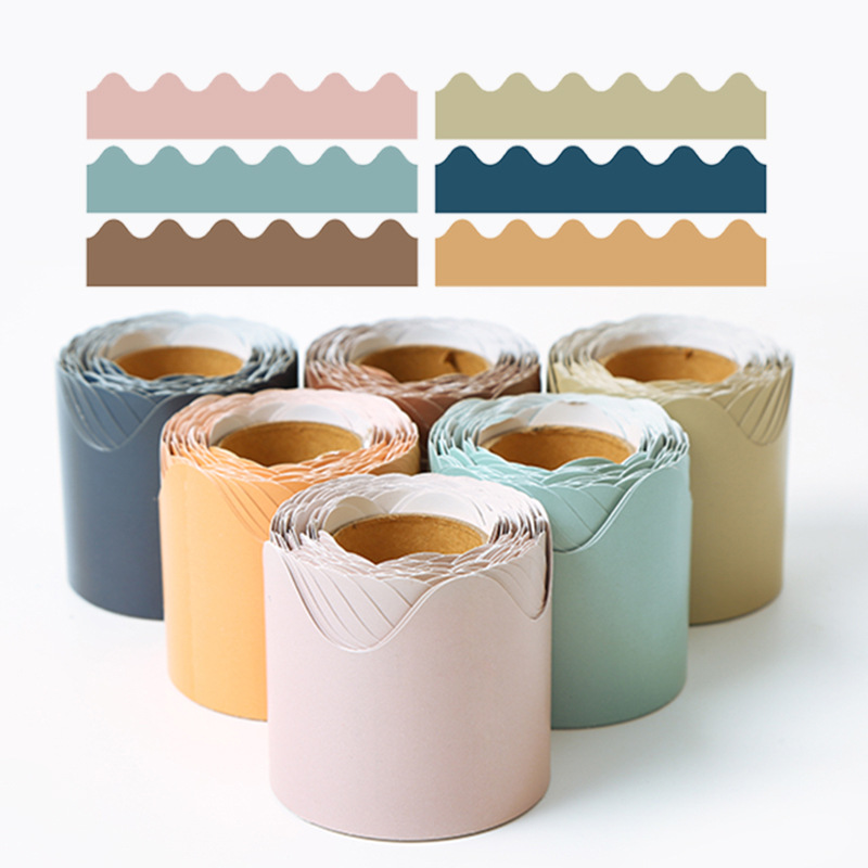 批发定 制纯色边框装饰贴纸教室黑板边框贴布告栏边框报栏装饰卷