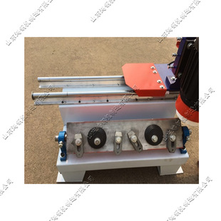 Straight workpiece polishing and polishing equipment electric linear grinding machine round rod double guide wheel polishing machine