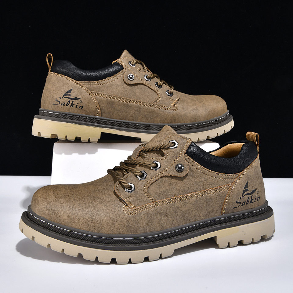 Giày bốt nam cổ lửng phong cách Anh Quốc, bốt Martin công sở gót 3-5 cm — 2466 màu kaki, 2466 màu trắng, 2466 màu xanh, 2466 màu xanh lá cây chi tiết 11