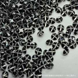 合成立方氧化锆彩色圆形尖底刻面十字架4-8mm diy主石锆石