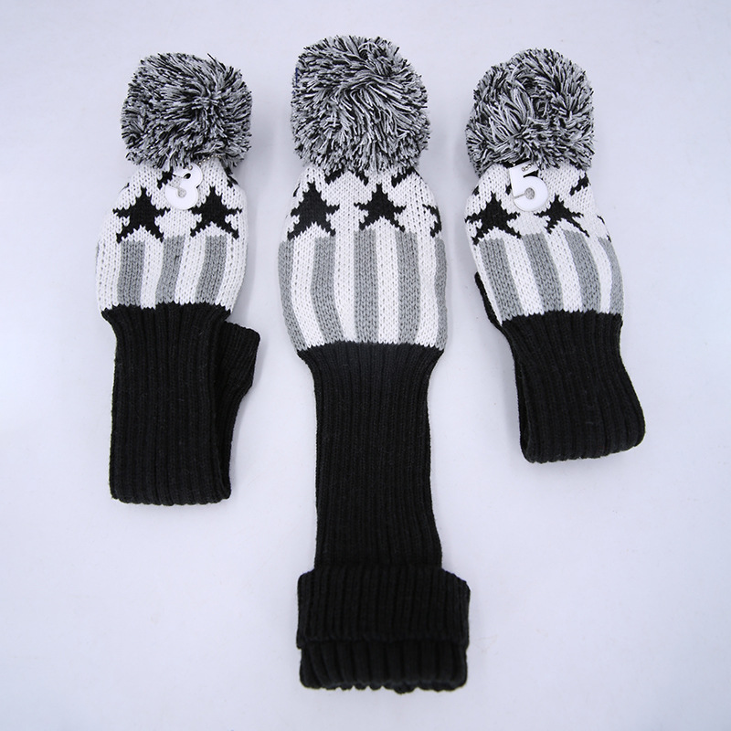 Cubierta de club de golf directa de fábrica cubierta de club de madera de punto forma Linda cubierta de cabeza de Club personalizable LOGO transfronterizo