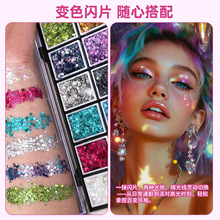 金葱粉油性土豆泥免胶闪粉 舞台妆亮片油性可直接涂 120G闪粉套盒