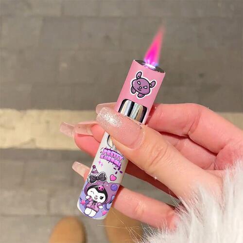 Kuromi Pacha Dog Lighter Sanrio Gradient Color Cylindrical Cartoon Boyfriend Gift Ladies Cute Lighter