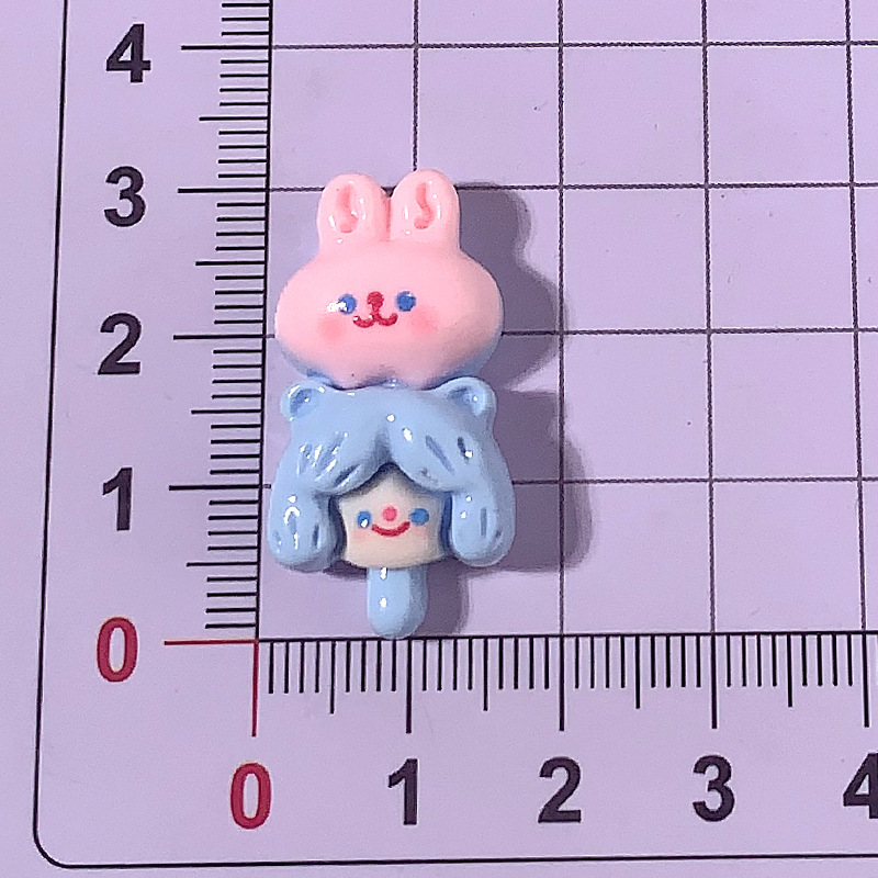 Nuevos dibujos animados cadena de animales cadena didiy accesorios de resina crema pegamento para el cabello clip de cabello botones de zapatos caso de teléfono móvil material hecho a mano