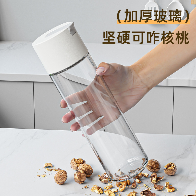 卸売ガラスオイルポットキッチンオイルボトルオイル漏れ防止オイル自動開閉家庭用大容量醤油酢オイルタンク|undefined
