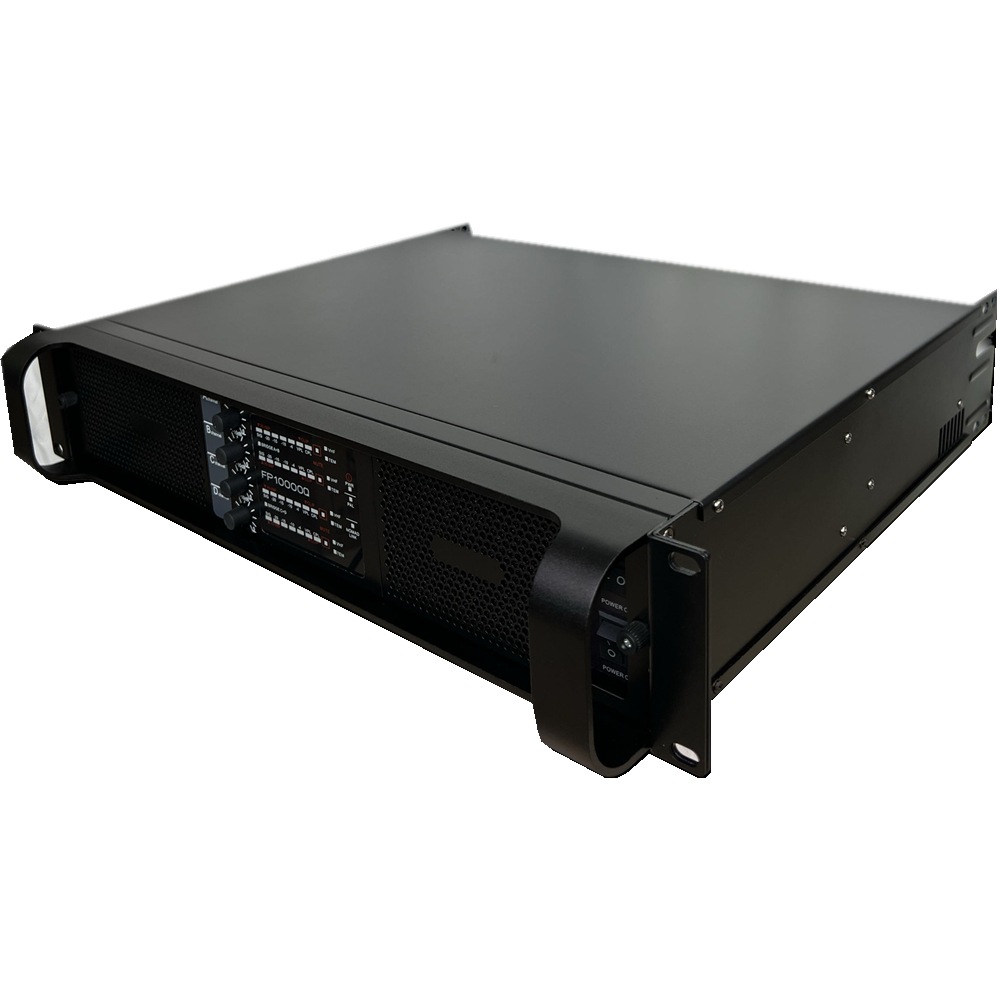 Amplificador de rendimiento profesional de matriz lineal amplificador de sonido FP20000Q con amplificador de potencia pesado estéreo metálico de alta potencia