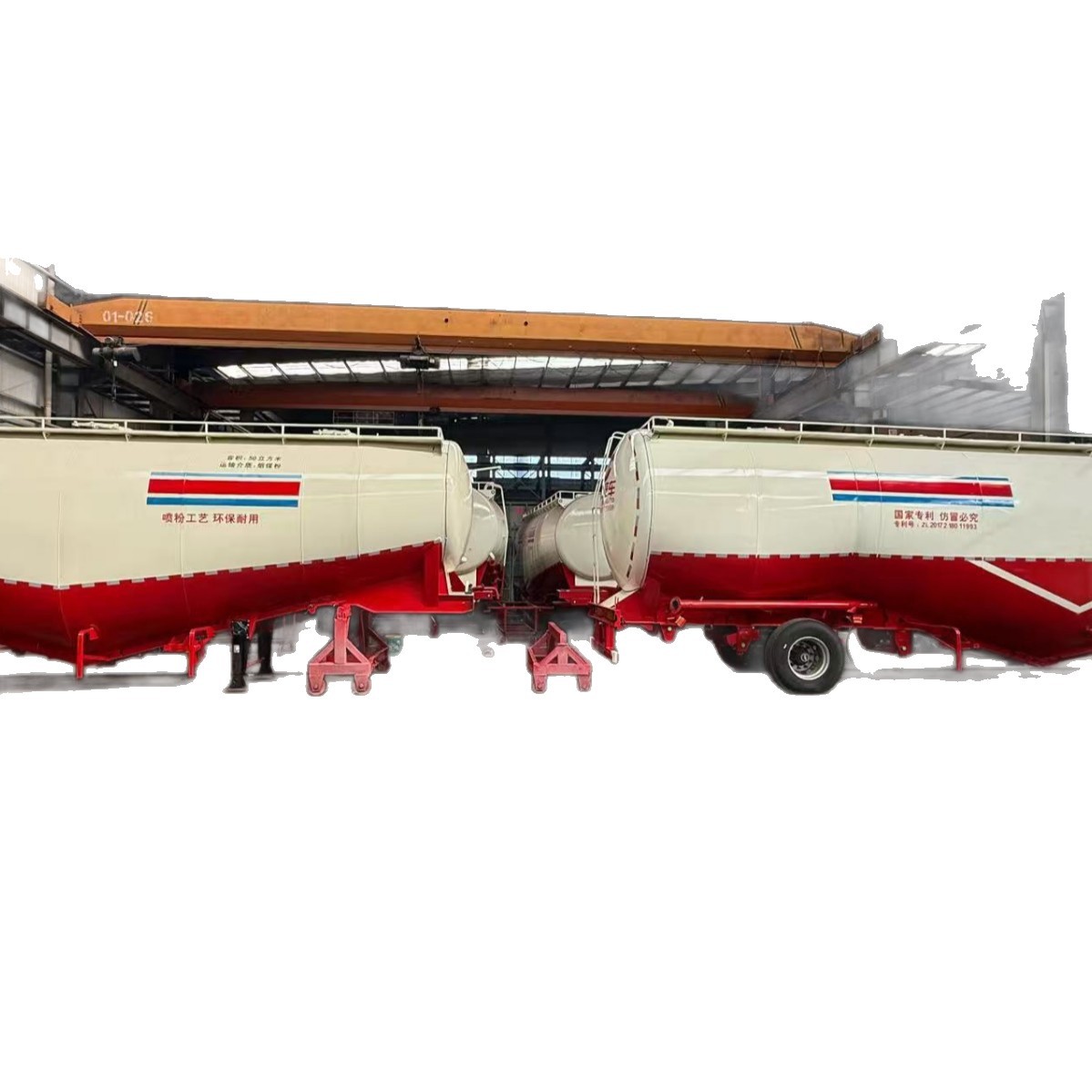 Cross-Border Lightweight Bulk Cement Tank Truck 55 Cubic Ash Powder Tank Semi-Trailer Transport Vehicle for Large-Scale Use