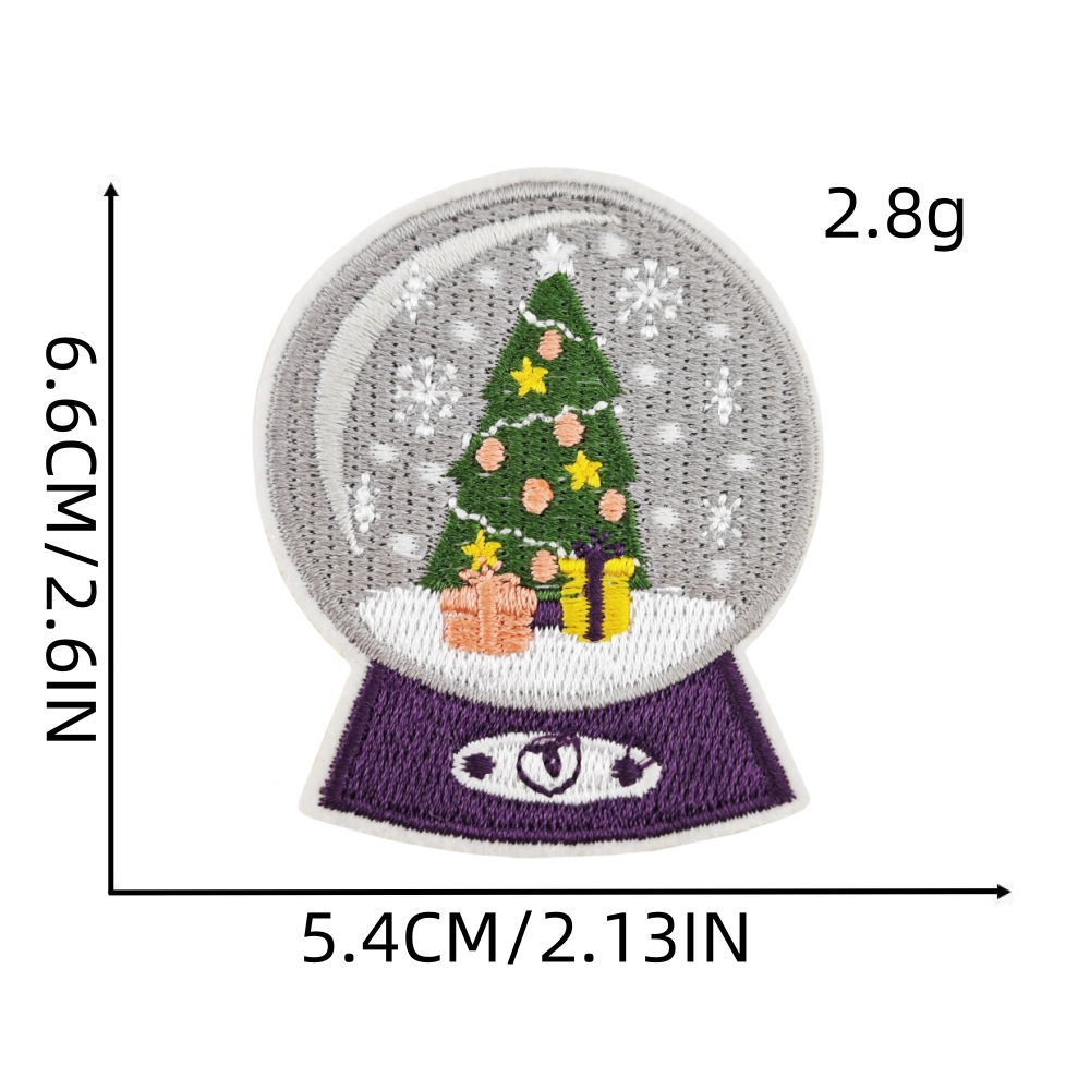 3g Weight Clothing Sticker Patches Classification 1 Piece, 1 Set Quantity Nonwoven, Polyester Material Christmas Festival Letter, Snowman, Snowflake Pattern Cute Style 1 Piece 1 Set Cute Letter Chrismas Snowman Snowflake Nonwoven Polyester Clothing Sticker Patches 12