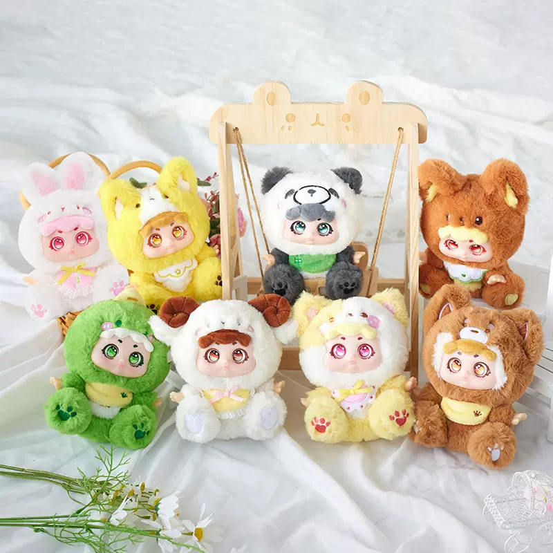 动物园游会盲盒可爱毛绒公仔树脂摆件潮玩网红手办惊喜跨境盲盒摆
