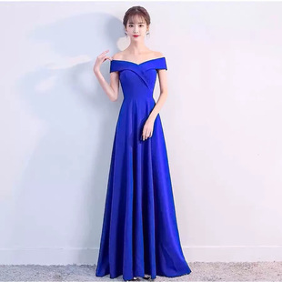 1328 #   Evening Dress Women's 2018 New Banquet Black Party Dress Sexy One Shoulder Long Dress End