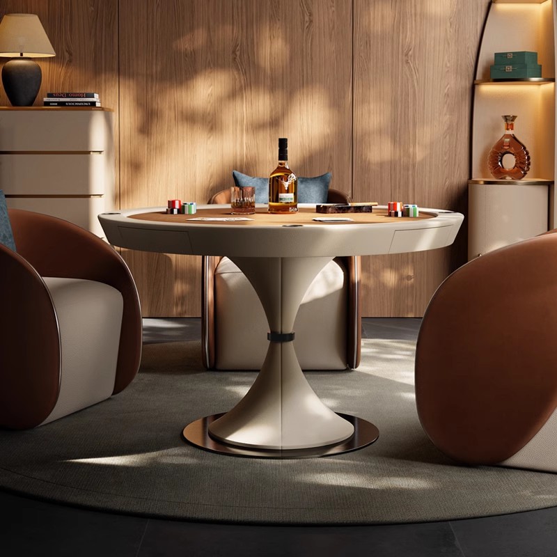 Mesa especial para huevos, estilo italiano, lujo ligero, mesa de póquer de madera maciza de alta gama, combinación de mesa y silla de ajedrez minimalista moderna para el hogar