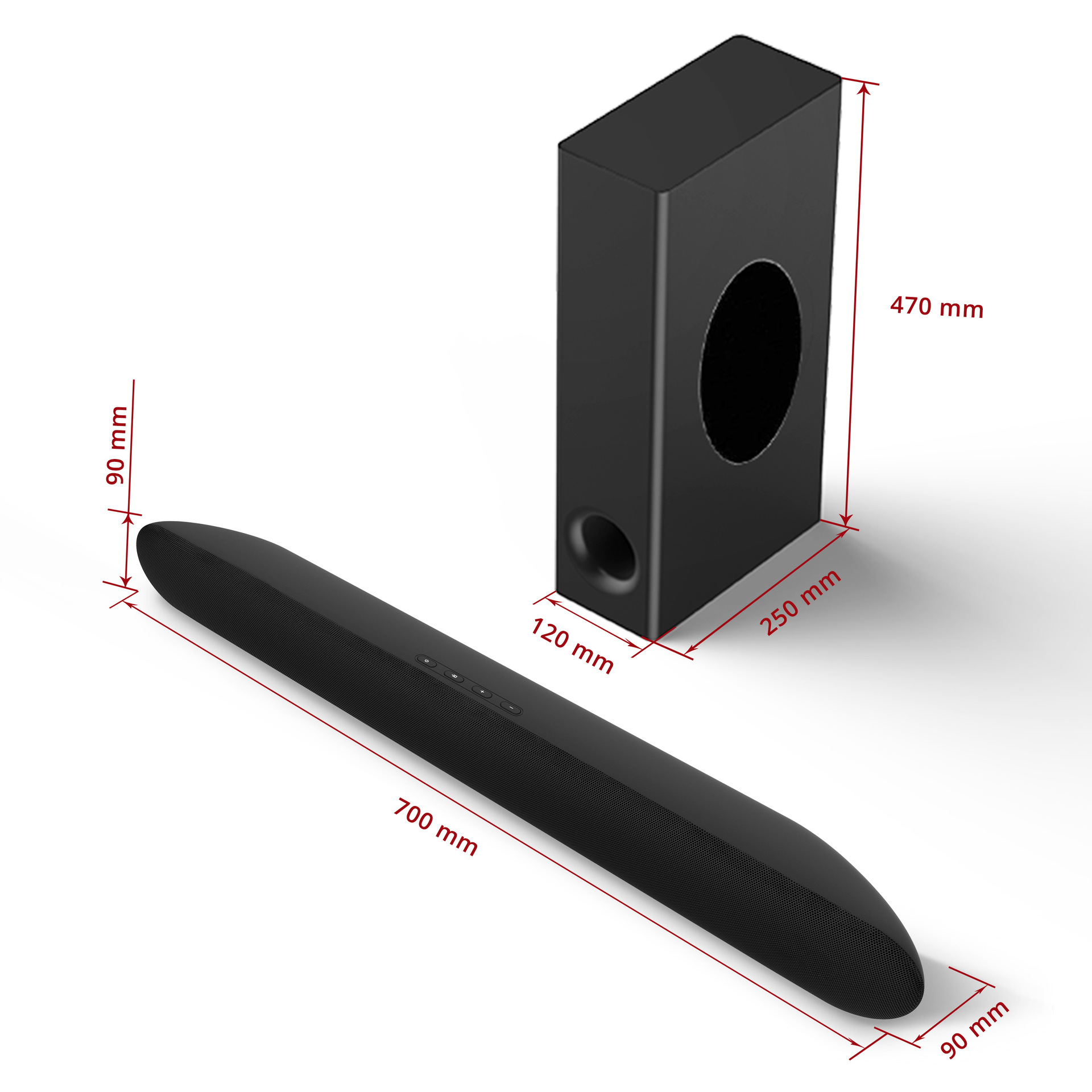 回音壁soundbar条形电视音箱无线家庭影院 120W大功率声霸蓝牙音