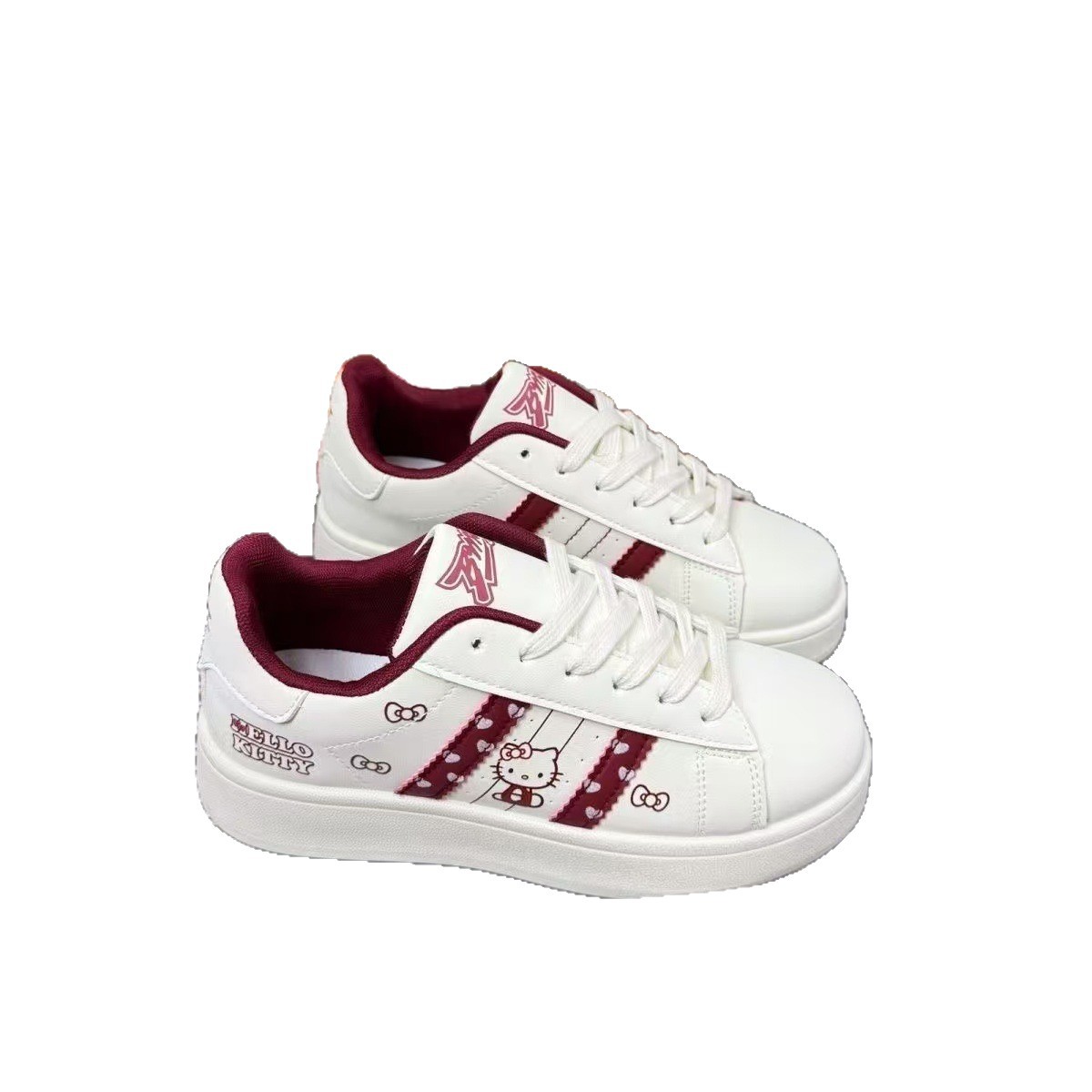 Katy para estudiantes zapatos de skate primavera 2026 nuevo alto valor de suela gruesa zapatos blancos pequeños zapatos deportivos de estilo académico