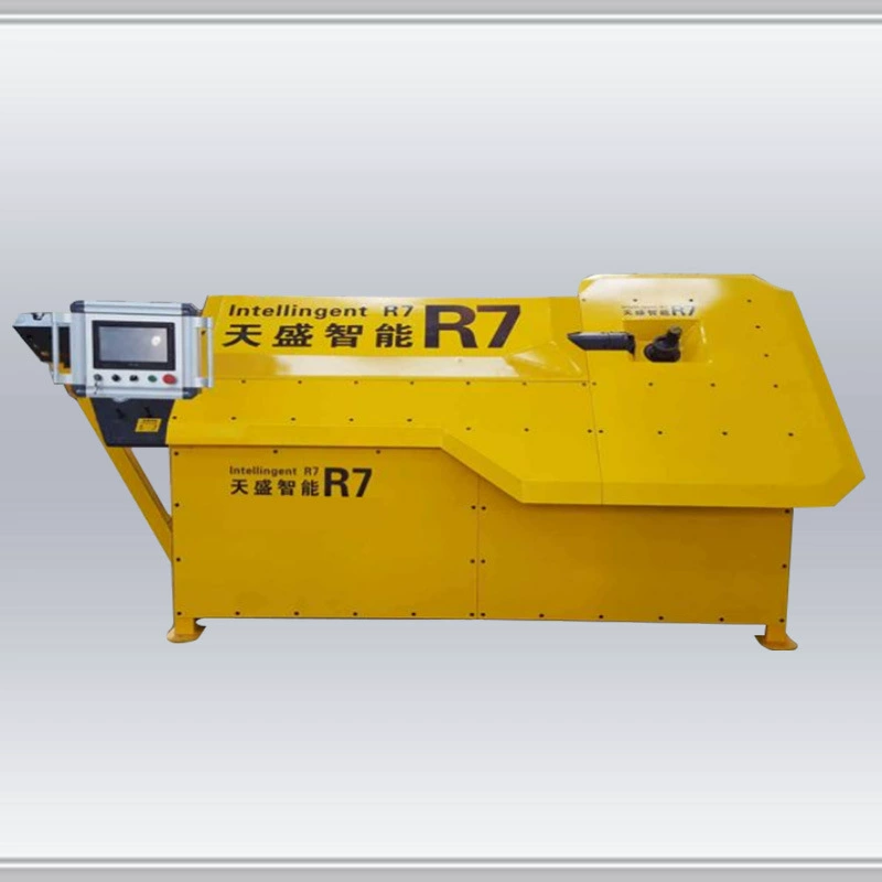 Автоматический станок для гибки арматуры Tiansheng R7 с ЧПУ, станок для гибки и резки арматуры, однократная гидравлическая правка