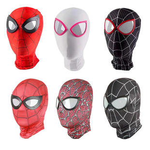 Spider-Man Headgear for Adults and Kidsren Miles Gwen Hero Expedition Lens Hood Internet Celebrity Douyin Live Broadcast Props