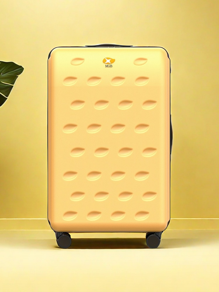 Vali du lịch 24 inch khung nhôm bánh xe đa năng êm ái — Màu vàng