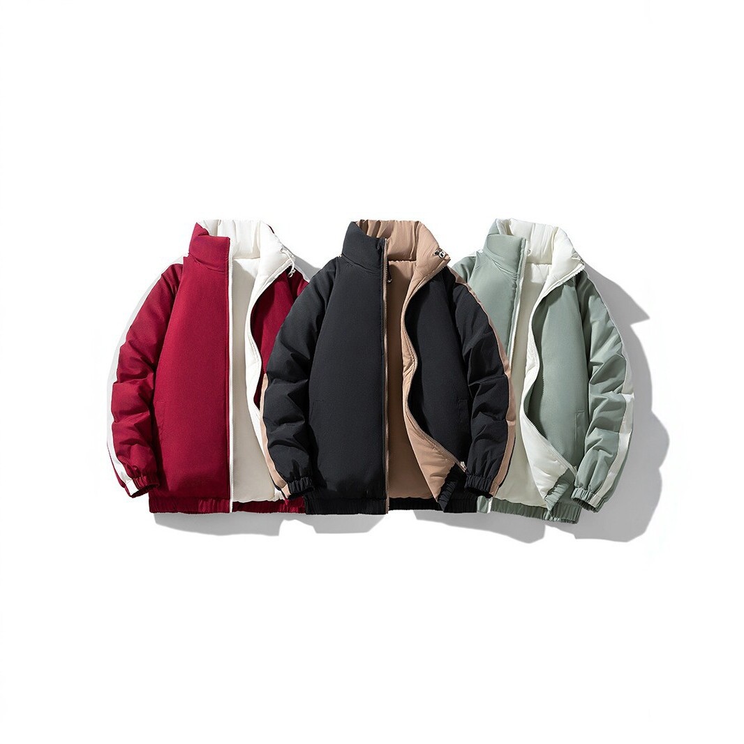 This hooded, thick, and padded jacket is designed to flatter all body types. It’s a loose-fitting cotton coat that provides warmth in winter and creates a slimming and stylish look