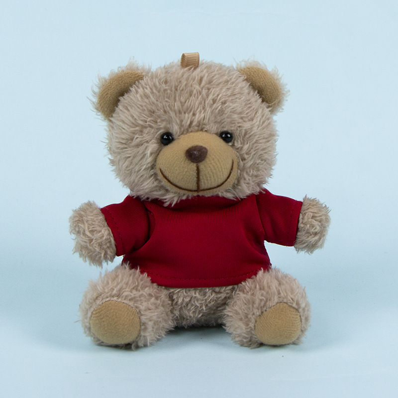 Lindo osito llavero colgante regalo creativo muñecas de peluche vestidas osito de peluche colgante de mochilas escolares para parejas