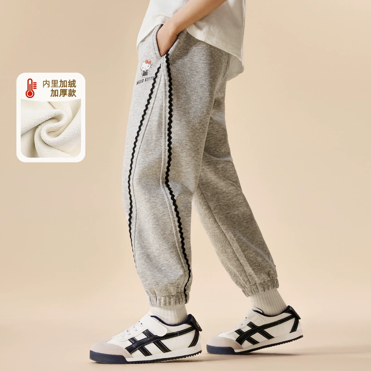 HelloKitty девушки осень-зима досуг плюс бархат 24 новые утолщенные иностранные платья нейтральные спортивные брюки