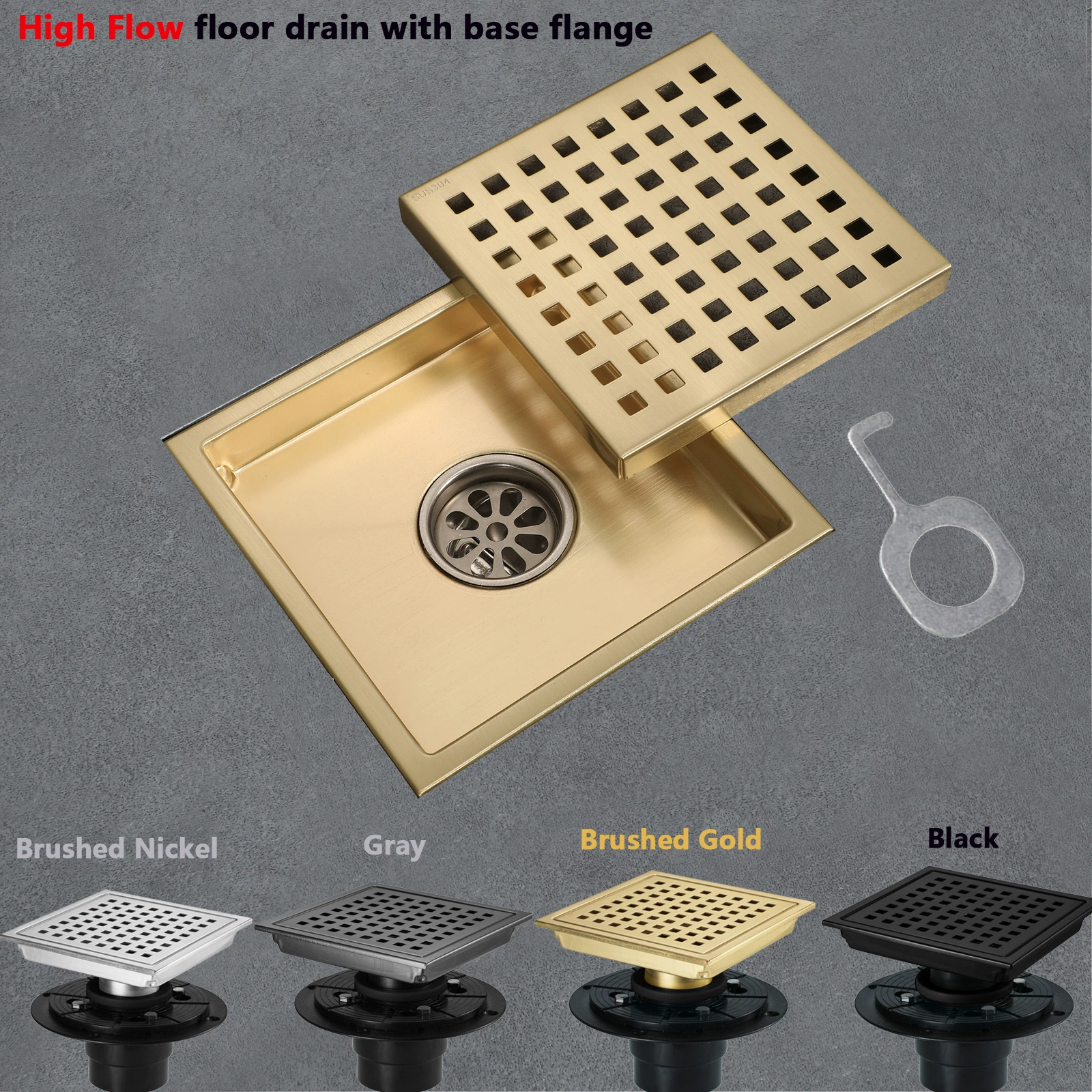 HIDEEP150 * 150 мм дезодорант для ванной комнаты большого смещения Золотой слив в полу унитаза с фланцем североамериканский
