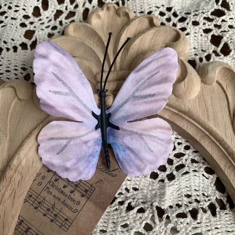 蝴蝶花头 枯枝蝴蝶 背景墙DIY拍照道具假花 写真馆立体蝴蝶仿真花|undefined