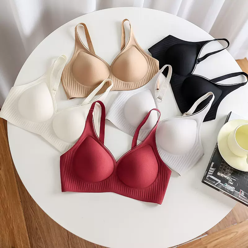 Y63果冻条软支撑无痕内衣女小胸聚拢收副乳防下垂无钢圈美背文胸