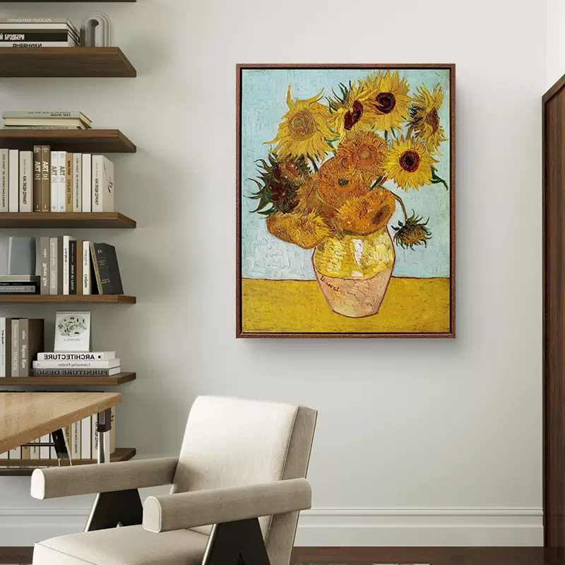 印象派梵高油画合集肌理家居卧室壁画饭店酒柜挂画L框装饰画合集