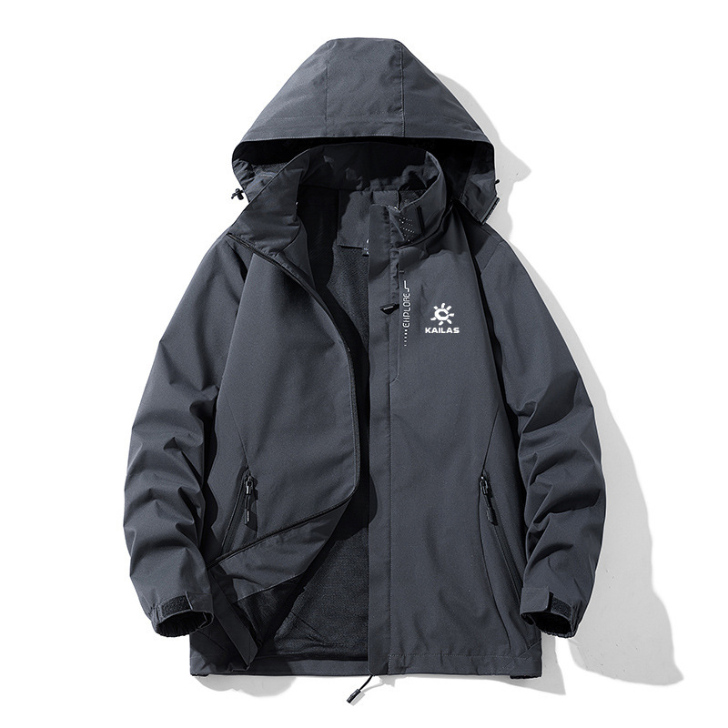 秋季冲锋衣外套男士春秋季2025新款潮凯乐石正标夹克户外登山服|undefined