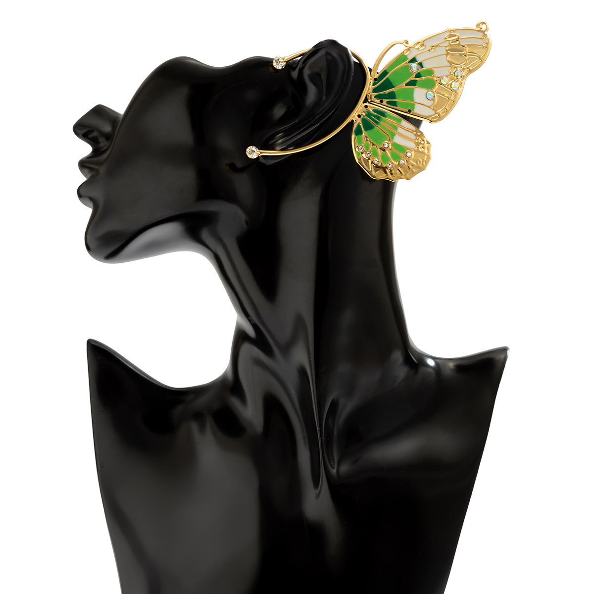 1 Piece Elegant Sweet Butterfly Plating Iron Rhinestones Ear Cuffs display picture 19