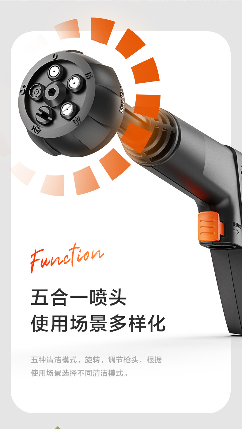 Yili lithium battery wireless high-level high-pressure car washing machine charging car washing artifact high-pressure water gun car washing water pump cleaning machine