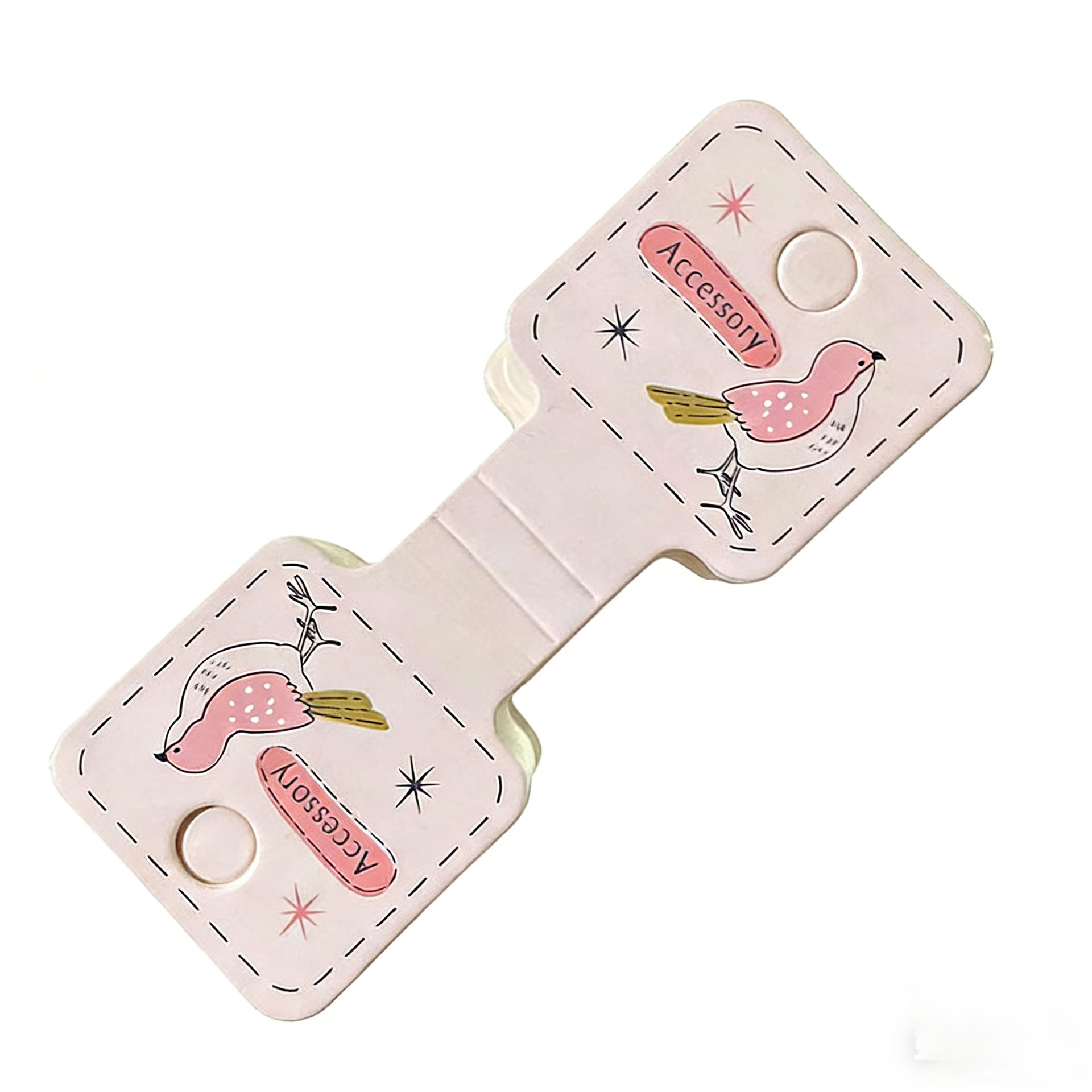 Tarjeta de embalaje de tarjeta plegable especial creativa tarjeta de cuerda de cabello infantil tarjeta de papel de anillo de intestino grueso tarjeta de cabeza de cuerda de papel joyas tarjeta de visualización