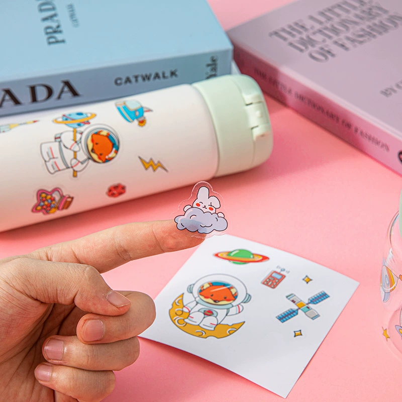 В наличии оптом ручная книга наклейки мультфильм милые наклейки гигантская панда астронавт серия дети девочка ручная книга наклейки