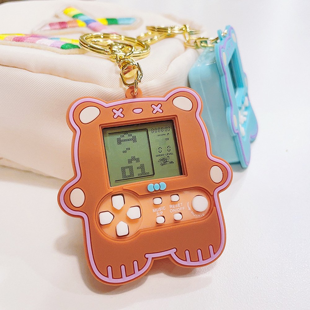 65g Weight Bag Pendant, Keychain Classification Cute Game Console Plastic Unisex Bag Pendant Keychain