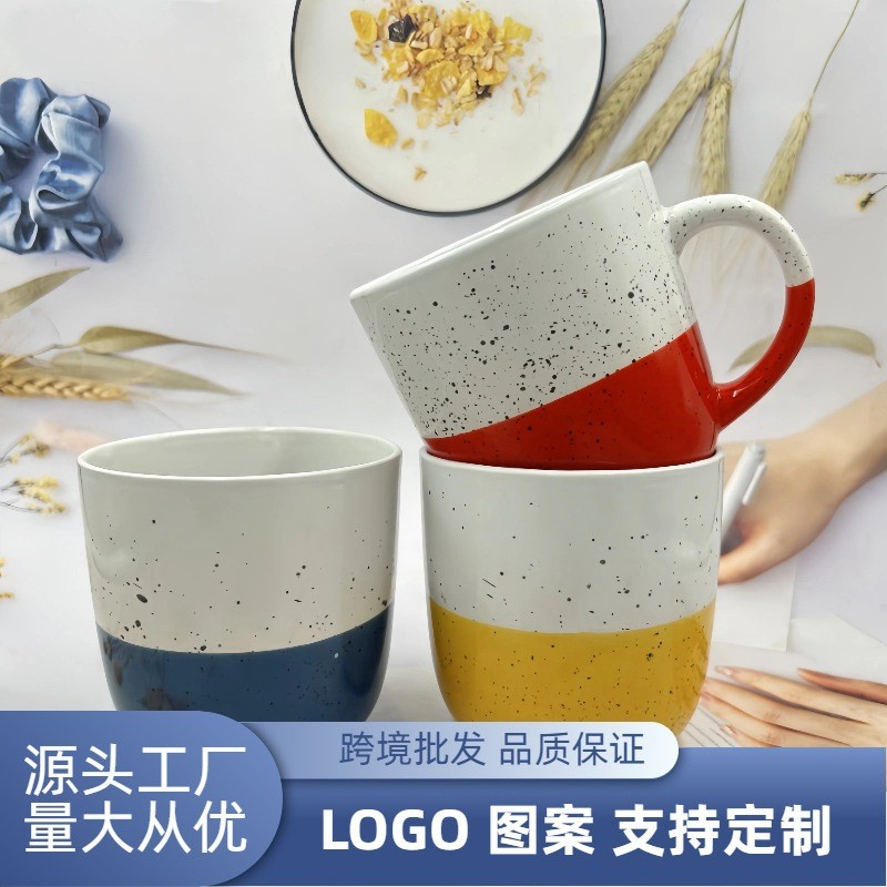 Taza de gran capacidad, taza de cerámica esmaltada de colores, taza del Año del Caballo, taza creativa para leche, taza de pareja con diseño de dibujos animados personalizable