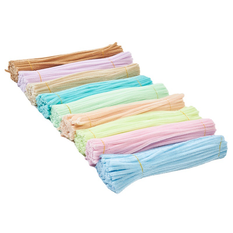 Twisted stick macaron color súper denso hecho a mano tiras de lana niños DIY juguetes educativos arte ramo paquete material al por mayor