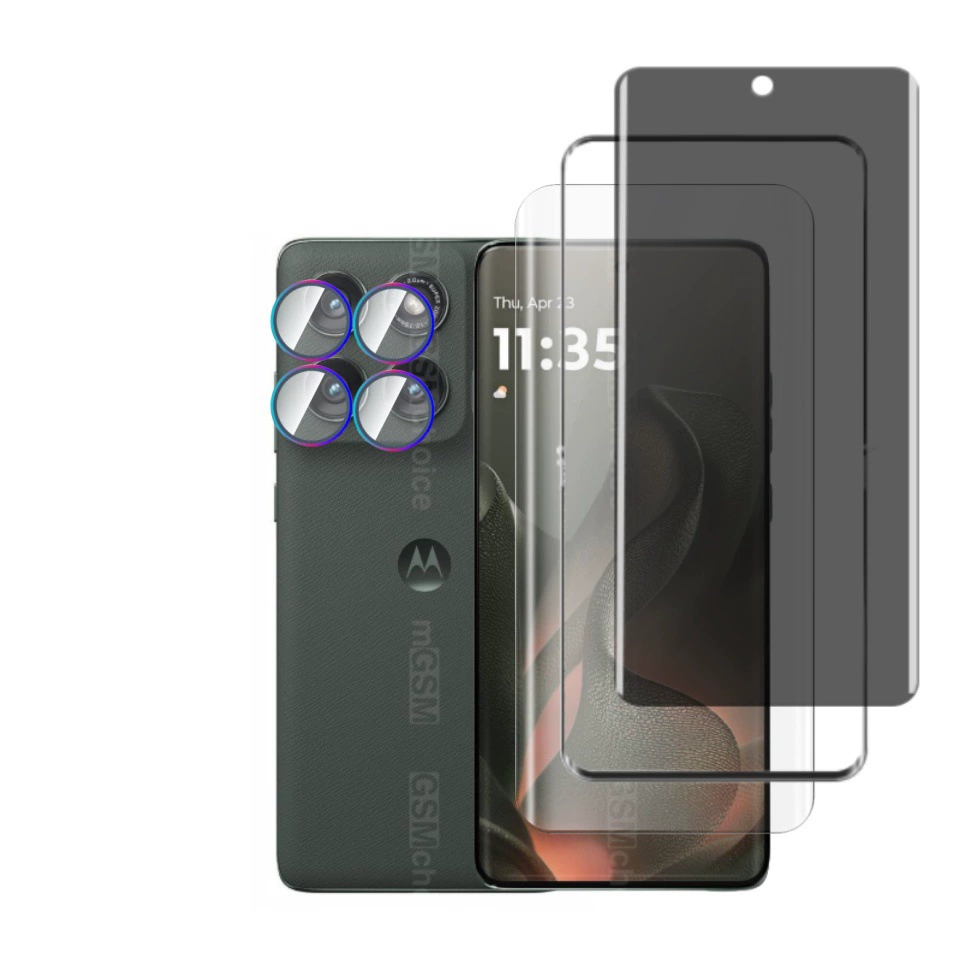 Защитное стекло для Motorola edge2025, клей по краям, защита от подглядывания, прозрачная пленка 2024, прозрачная пленка для камеры